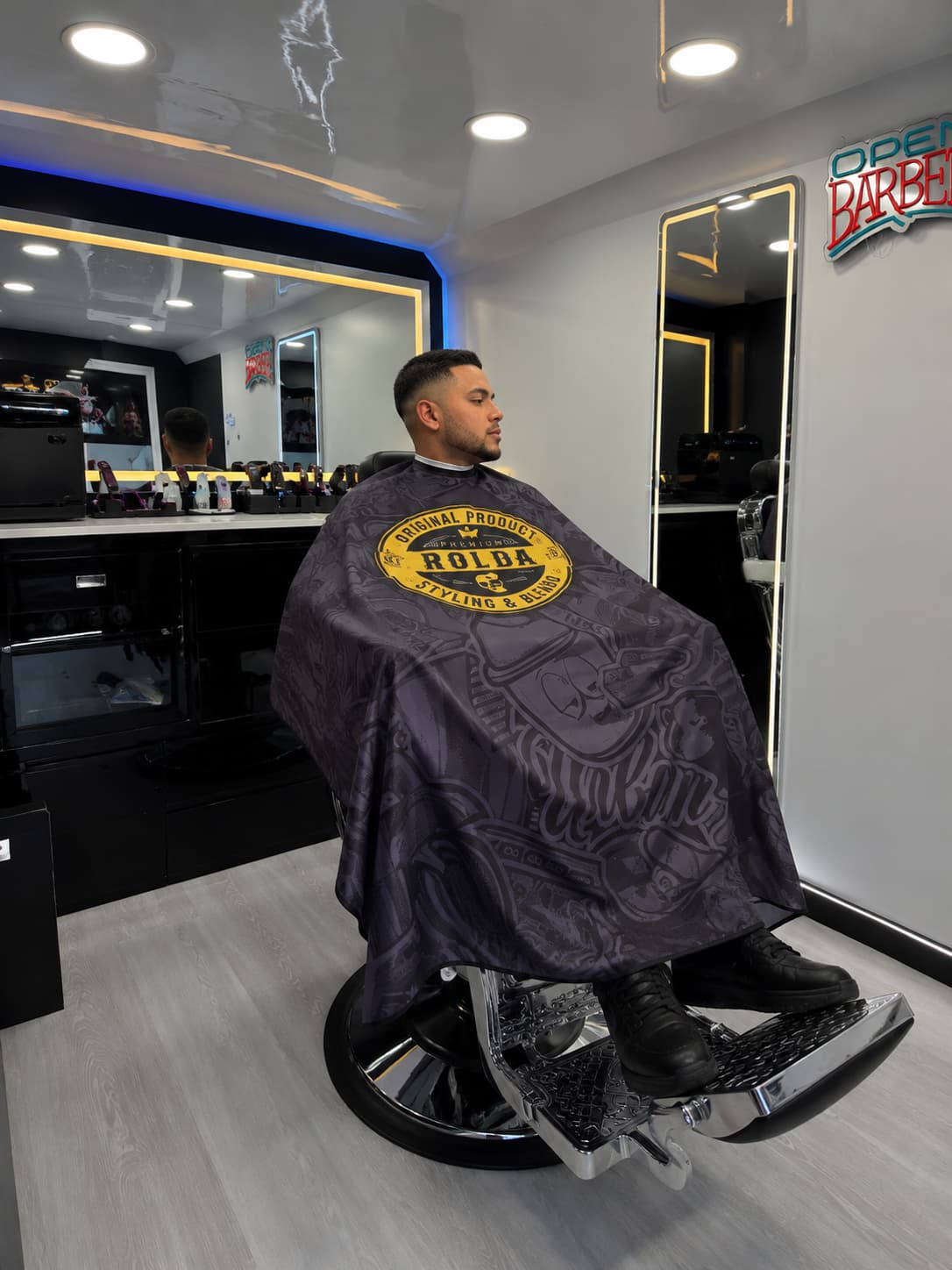 KevLuxBarber Mobile Van — Interior